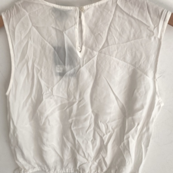 (B10) ATM Womens Silk Crop Tank Top, Color: Chalk, NWT, Size Small - Picture 10 of 12